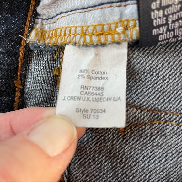 J. Crew Toothpick Dark Wash Jeans.  Size 27 - Picture 5 of 8
